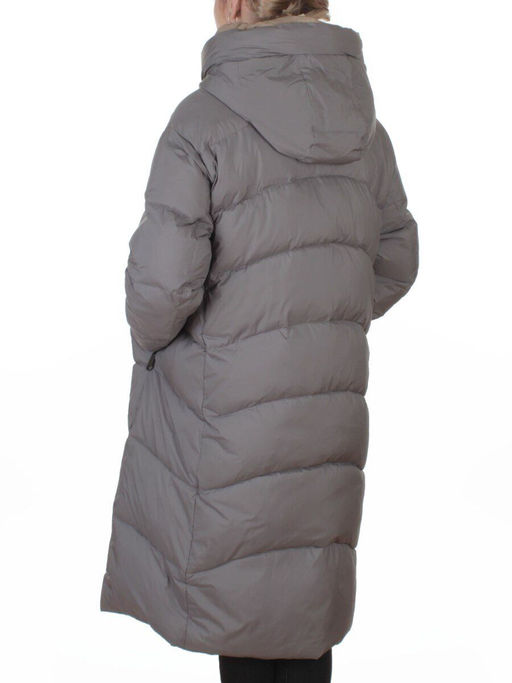 8867 GRAY Пальто зимнее женское (200 гр. холлофайбер)