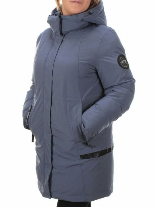 M2007 GRAY/LT. BLUE Пальто зимнее женское MARIA - Fashion фото 4