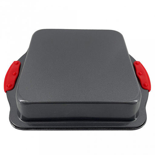 Форма для запекания Easy 28х22х5см, s0,4мм, квадратная, из углеродистой стали с антипригарным покрытием, съемные силиконовые ручки, Regent (Китай) - Домашняя мода фото 3