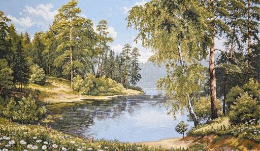 Заводь в лесу- гобеленовый купон 70х115 см - Гобеленглавснаб фото 2