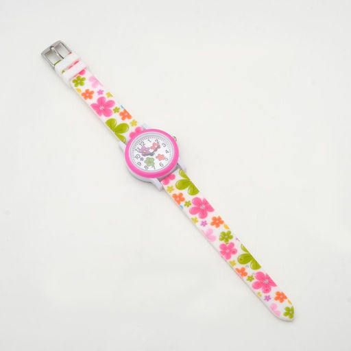 Часы наручные детские Цветы, кварцевые, ремешок силикон, разноцветные