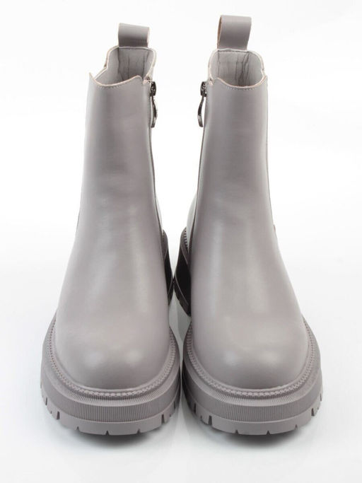 04-PAT160-3Z GRAY Ботинки зимние женские (натуральная кожа, 100% шерсть)