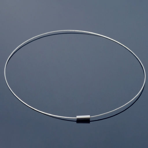 Цена за 6 шт. Основа для колье (чокер) с замком, 1 мм, цвет стальной, 45 см