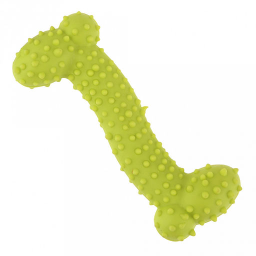 Игрушка для собаки Косточка мини 10,5х4х1,3см, полипропилен, с шипами, цвета микс (темно-розовый, зеленый, синий), Пэт тойс (Pet toys) (Китай)  фото 2