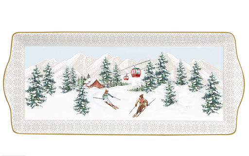 Блюдо, 35х15 см, фарфор P, белое, прямоугольное, Лыжники в горах, Chalet, 62635 - Easy life фото 9