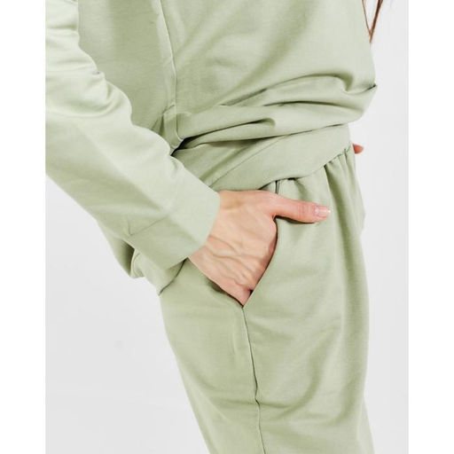 Костюм спортивный женский: худи, брюки, MINAKU: Casual Collection, размер 46, фисташковый
