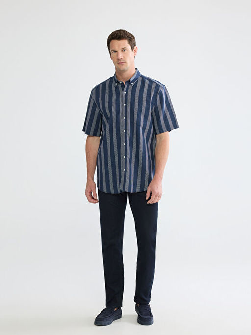 Regular Fit ?izgili Arm?rl? Erkek G?mlek