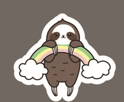 Значок ECO из дерева Rainbow Sloth