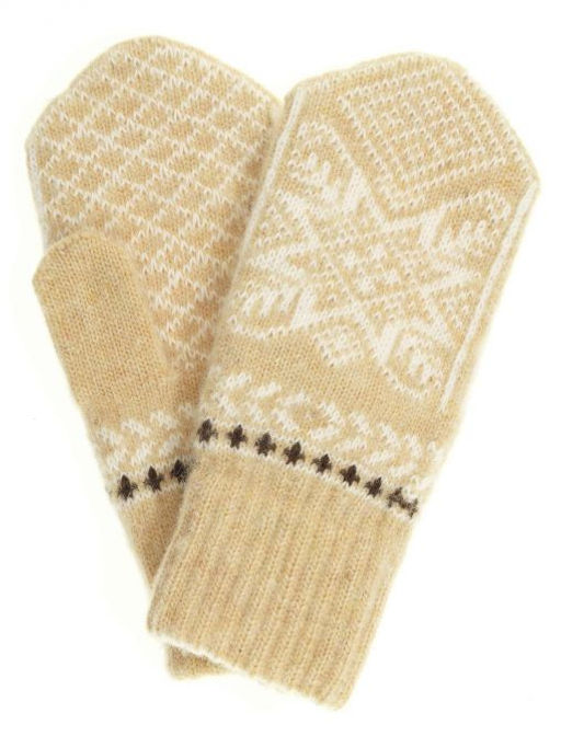 Варежки женские "Снежинка с ромбом" ПП 3230-4