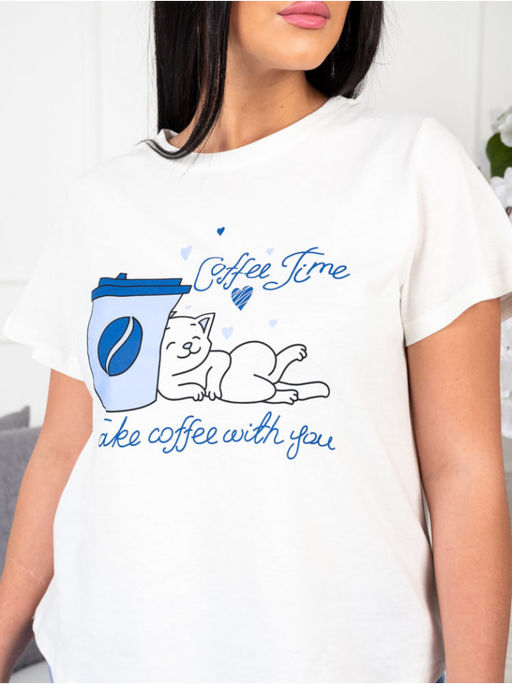 Футболка от пижама "Кофе тайм"