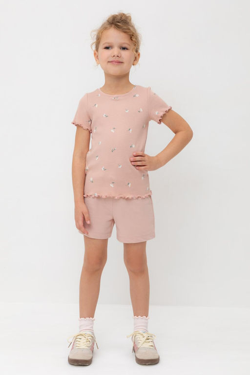 Шорты Crockid КР 400417-1 дымчатая роза футер  фото 4