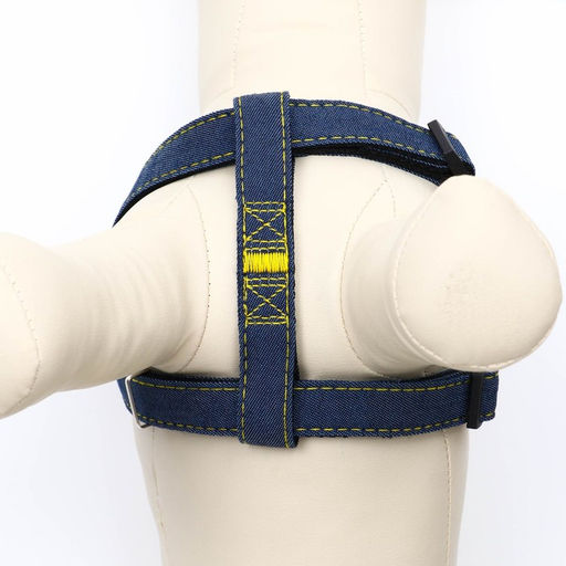 Шлейка Джинс, чёрный подклад, ширина 2 см, ОШ 45-70 см, ОГ 45-70 см - Пижон фото 5