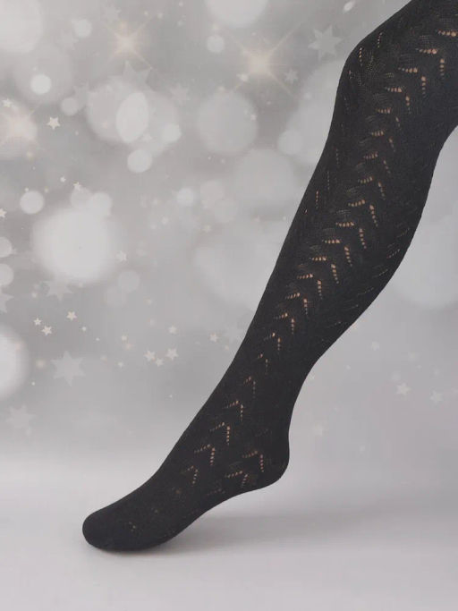 Колготки AJOUR 300 Тёплые ажурные (32/1) - nero Conte