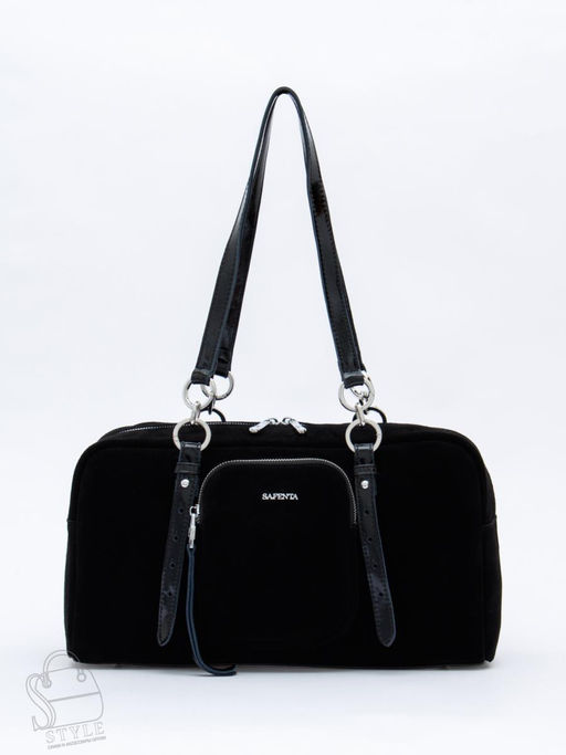 Сумка женская кожаная 91180MSS black Velina Fabbiano-Safenta в Новосибирске