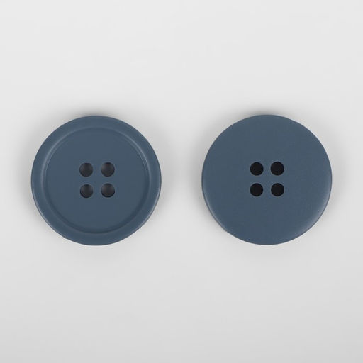 Цена за 4 шт. Пуговицы, 4 прокола, d=23 мм, набор 5 шт., матовые, серые