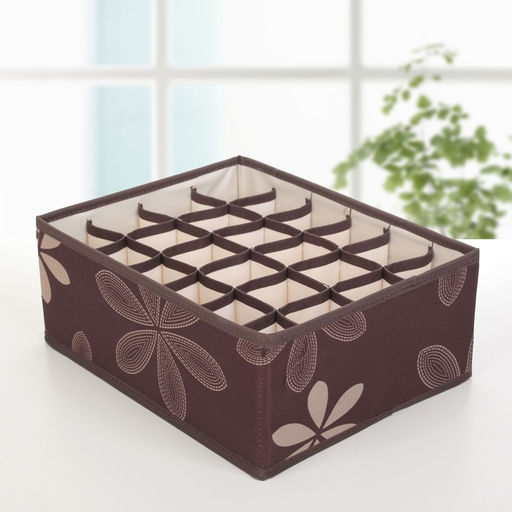 Набор органайзеров для хранения белья Листочки, 3 шт, 322412 см, цвет коричневый - Simaland фото 5