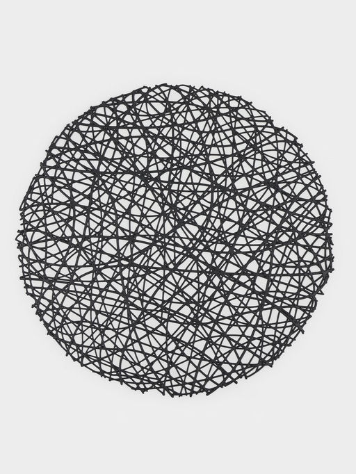 Набор салфеток сервировочных на стол Доляна Паутинка, d=38 см, 4 шт, цвет чёрный  фото 14