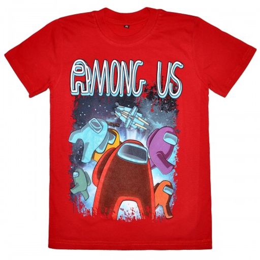Футболка подростковая "Among Us, Space" (красный)