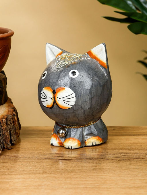 Сувенир «Котик», 8×7×10 см, дерево, серый