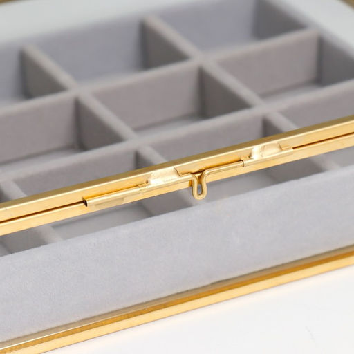 Шкатулка стекло с металлическим каркасом Модница с делениями 22х13,5х4,5 см - Simaland фото 2