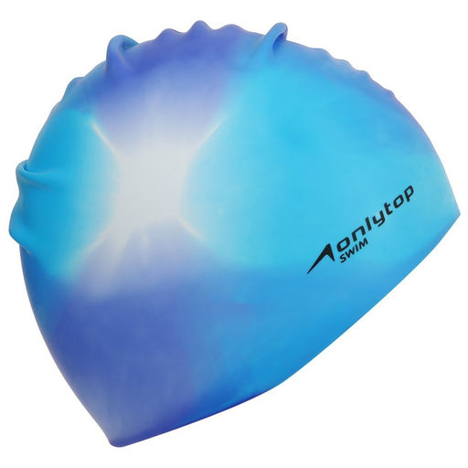 Шапочка для бассейна взрослая ONLYTOP Swim, силиконовая, обхват 54-60 см, цвета микс