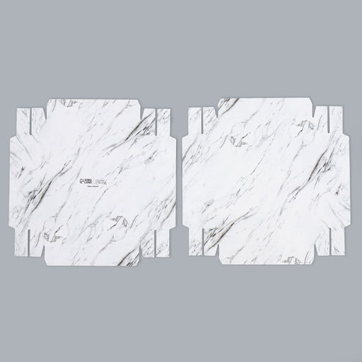 Коробка подарочная для цветов с вазой и PVC окнами складная, упаковка, «Мрамор», 16 х 23 х 16 см