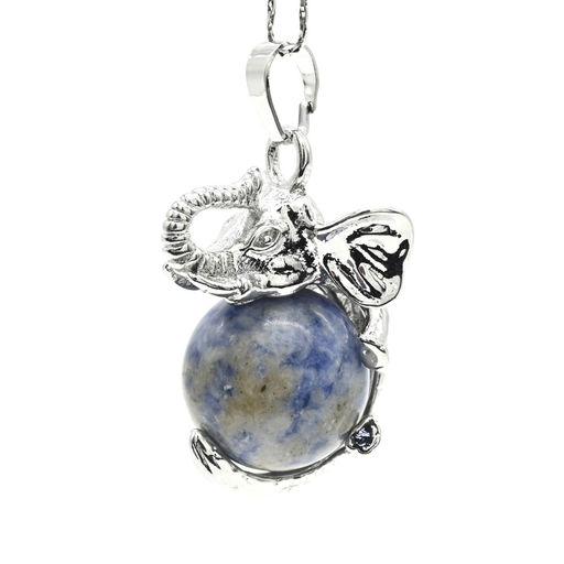 Подвеска Слон на шаре 19*33мм с лазуритом