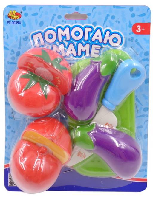 Игровой набор ABtoys Помогаю маме Продукты для резки на липучках 8 предметов