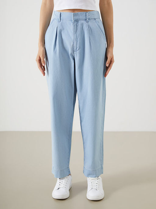 Beli Lastikli Carrot Fit Kad?n Jean Pantolon