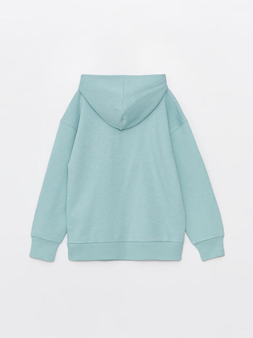Bask?l? Uzun Kollu K?z ?ocuk Hoodie - Waikiki фото 2