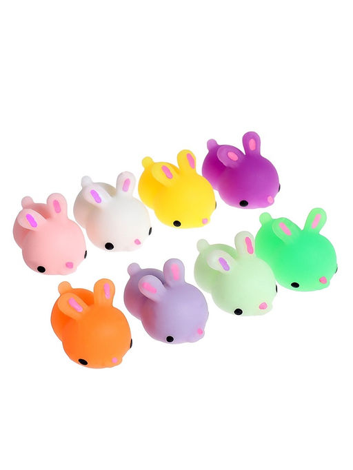 Цена за 15 шт. Антистресс игрушка - мялка «Зайка», МИКС