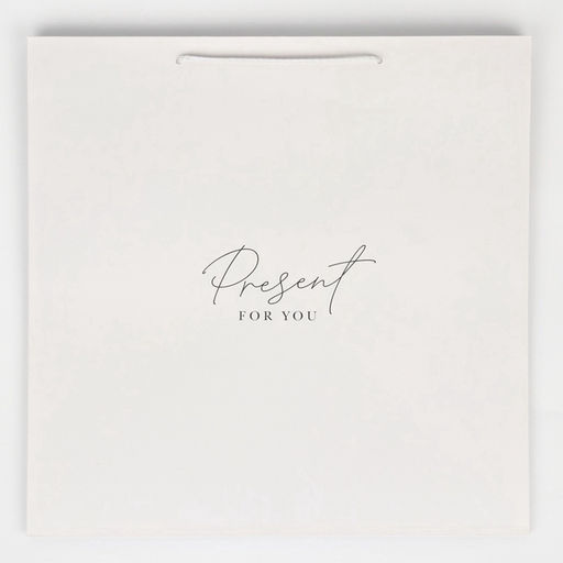 Пакет подарочный квадратный, упаковка, Present with love, 40×40×40 см