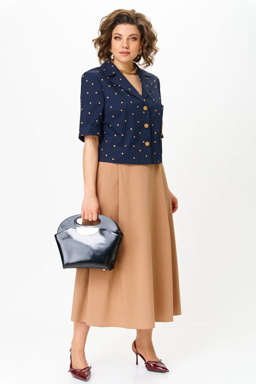 Костюм Aira Style 24120А капучино+синий