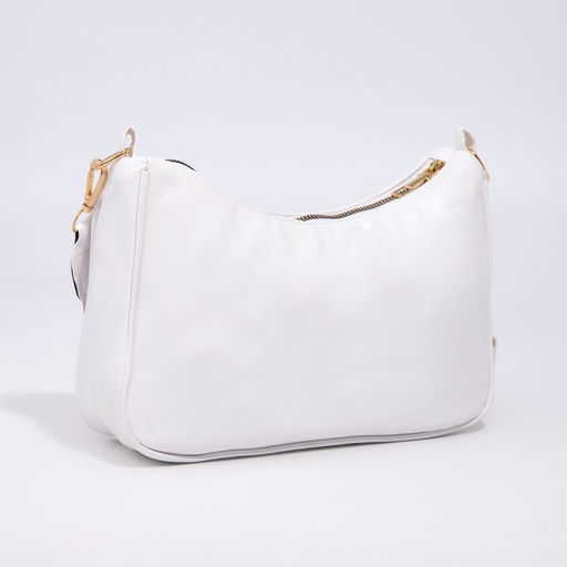 Сумка-багет на молнии, цвет белый - Simaland фото 2