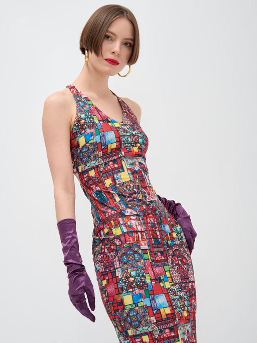 Платье с принтом масло OD-632-3 - Tantino фото 4