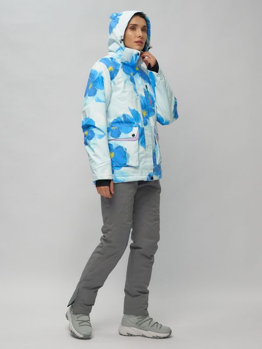 Горнолыжный костюм женский голубого цвета 020231Gl - Chunmai фото 7