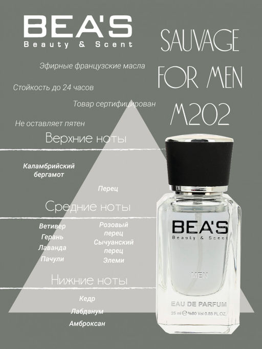 Парфюм Beas 25 ml M 202 Men  фото 2