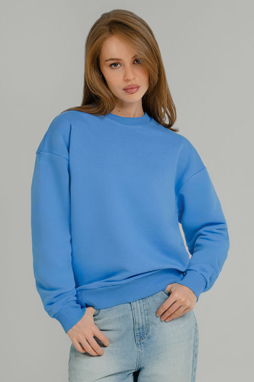 Арт. 15109 Свитшот женский 44-52 (5 шт) Цвет:небесный - Калинка фото 7