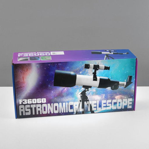 Телескоп настольный, астрономический, увеличение ×90, со штативом, бело-чёрный корпус