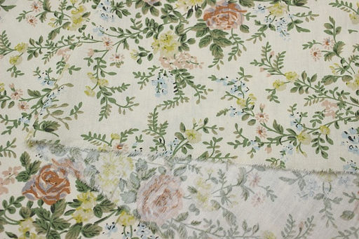 Сатин Летний шарм цв.бежево-молочный, ш.2.35м, хлопок-100%, 110гр/м.кв - Купава фото 5