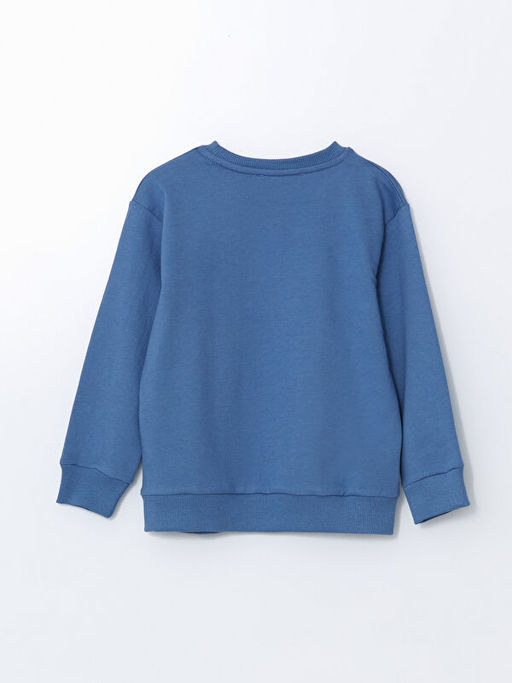 Bisiklet Yaka Bask?l? Erkek ?ocuk Sweatshirt - Waikiki фото 3