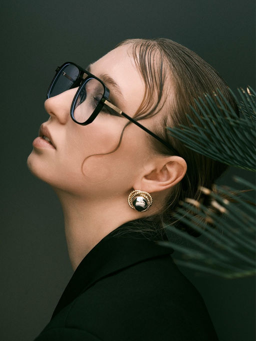 Серьги металл Тренд шар, цвет золото с серебром