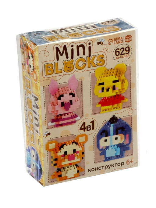 Конструктор «Mini Blocks. Зверята», 629 деталей