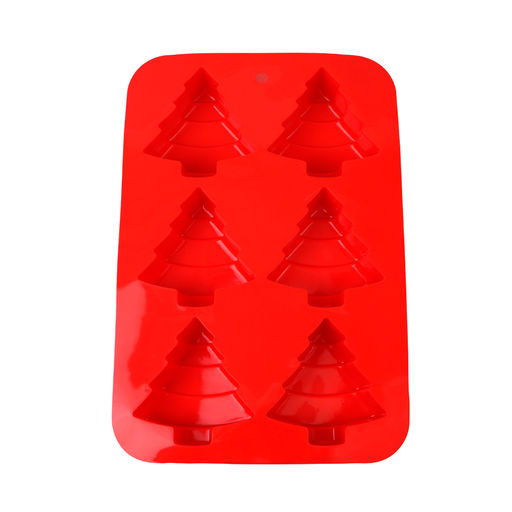 Форма для выпечки силикон. 6 ячеек, Новогодняя арт. HL-088/122/065/ (732924, 732925, 732927)