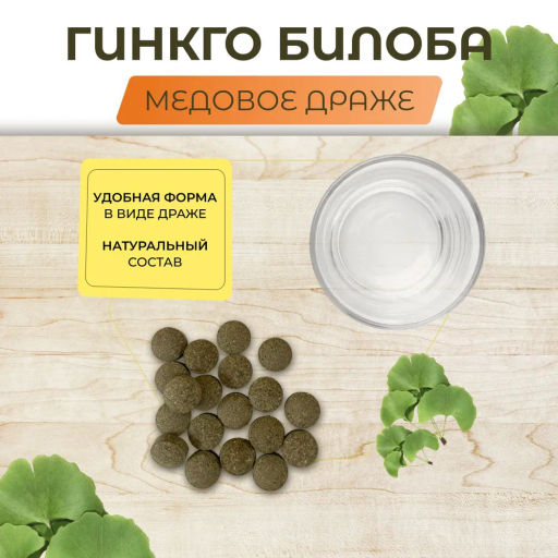 МЕДОВЫЕ ДРАЖЕ ГИНКГО БИЛОБА - Мелмур фото 4