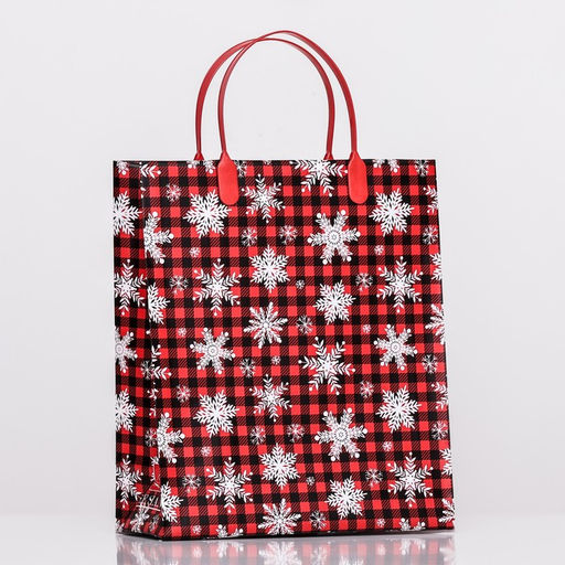 Цена за 10 шт. Пакет Снежинка в клеточку, мягкий пластик, 26х23 см 110 мкм - Simaland фото 2