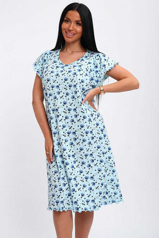 Сорочка женская (01064 синий) - Плиона фото 52