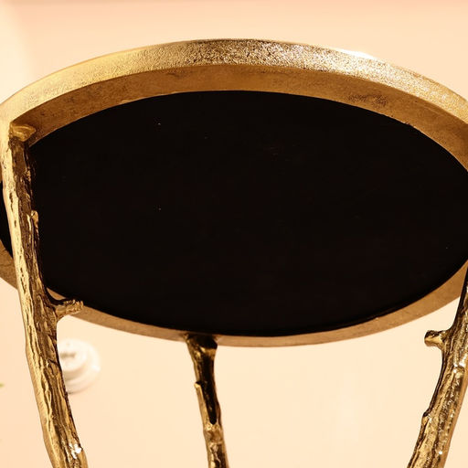 Столик кофейный, 46×46×60 см, алюминий, стекло