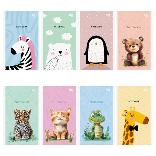 Цена за 3 шт. Блокнот А6 32л. на скрепке "Веселые друзья" ("BG", Б6ск32 09431)