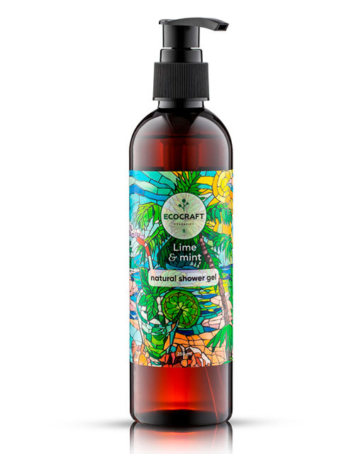 Натуральный гель для душа "Lime and mint" Лайм и мята